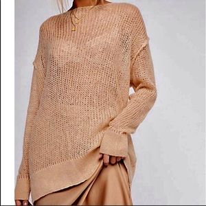 NWT Free People loose knitting crew neck sweater